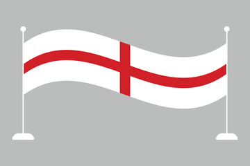 England flag, The flag of England, England national Flag Vector illustration, England crossed flags, Standard color
