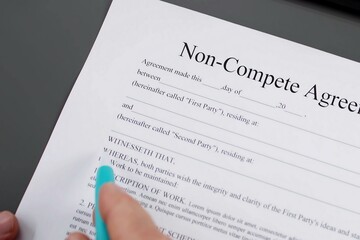 Non Compete Agreement. Business Competition Contract