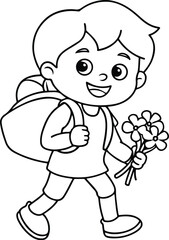 Obraz premium child with flower