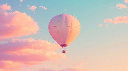 Naklejka premium photo of pastel sky backgrounds outdoors balloon, extremely detailed image