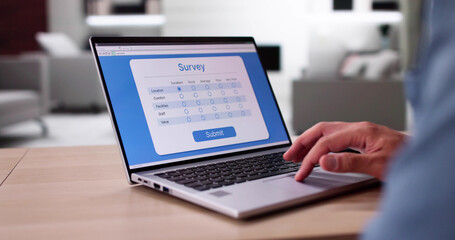 Survey Questionnaire Or Poll On Tablet Computer