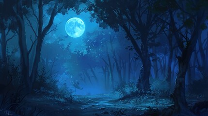 Fototapeta premium Dark forest wallpaper