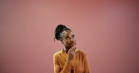 Thoughtful Curious Woman With Idea