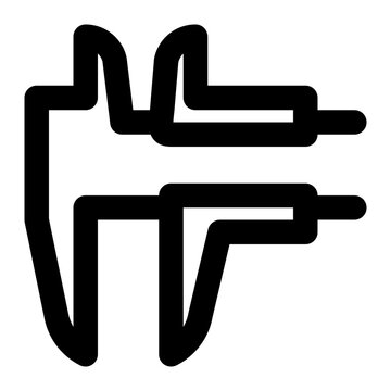 recommend clip art: calipers, measure, gauge, physics outline icon
