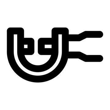black slingshot icon clip art preview