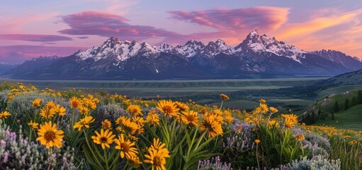 Sunrise Over Majestic Mountains