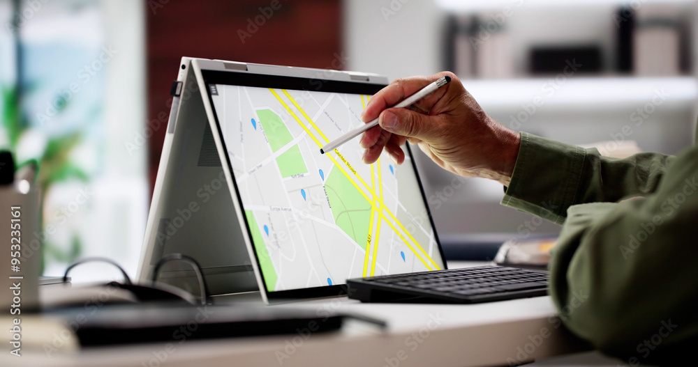 Poster online location gps map search