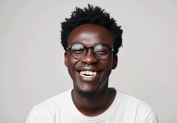 Obraz premium Smiling Man in Glasses