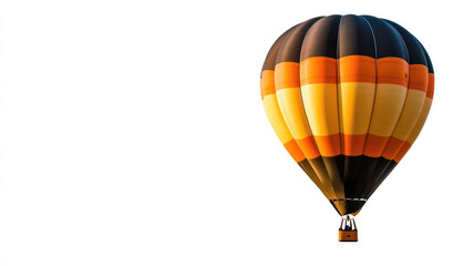 Obraz premium lone hot air balloon against a blank white background, high definition photo