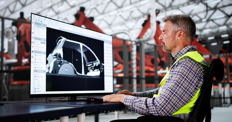 Car Factory Automotive Computer 3D CAD