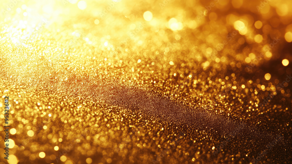 Poster gold background grainy gradient abstract dark light noise texture, detailed and intricate image