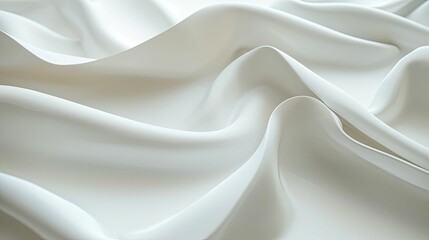Obraz premium Abstract White Fabric with Draped Folds and Curves