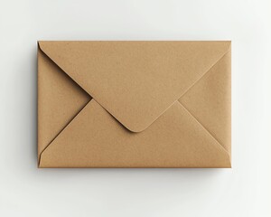 Simple brown envelope isolated on a white background.