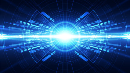 Obraz premium Abstract technology background. Vector illustration. Futuristic design. Digital technology.