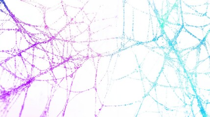 Obraz premium Colorful spiderwebs on white background