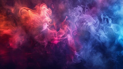 Obraz premium Abstract Swirling Smoke in Vibrant Red and Blue Hues