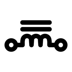 iron inductor, inductor, coil, solenoid, electrical outline icon