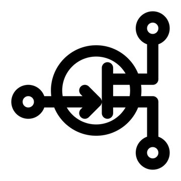 jfet, transistor, electrical, electronic outline icon