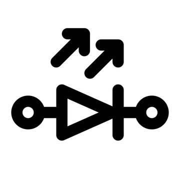 recommend clip art: light, emitting, diode, led, electrical outline icon