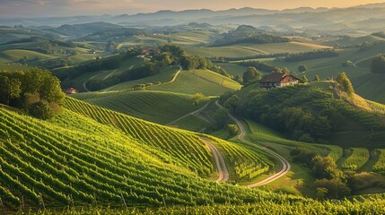 Naklejka premium Hills and mountain wallpaper