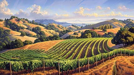 Fototapeta premium Hills and mountain wallpaper