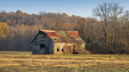 Obraz premium rustic barn wallpaper