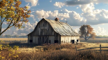 Obraz premium rustic barn wallpaper