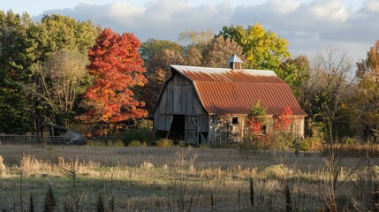 Obraz premium rustic barn wallpaper