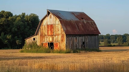 Obraz premium rustic barn wallpaper