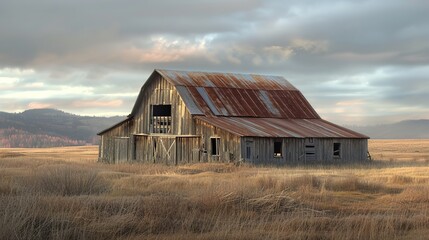 Obraz premium rustic barn wallpaper