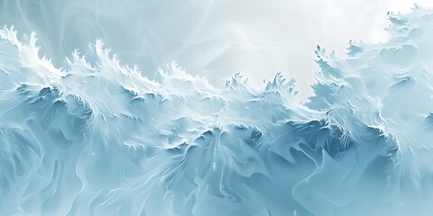 Obraz premium Winter bright cool blue frozen cracked ice texture background.