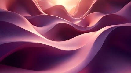Obraz premium Abstract pink and purple wavy background with soft light.