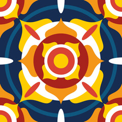 Seamless geometrical pattern can be use for making unlimited seamless pattern. This pattern can be apply for making tiles  pattern, fabric, embroidery, carpet, decorative, and background. 