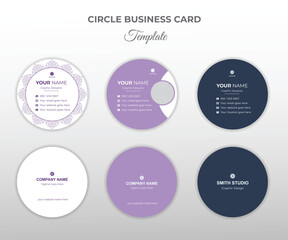 Modern creative simple circle business set design template