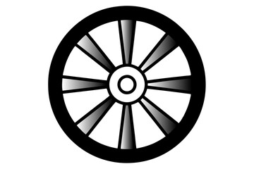 Fototapeta premium wheel isolated on white
