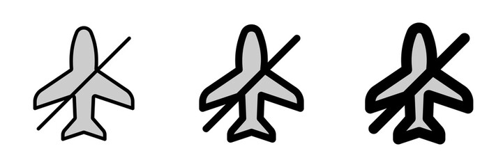 Editable vector airplane mode off icon. Part of a big icon set family. Perfect for web and app interfaces, presentations, infographics, etc