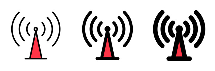 Editable vector wifi tower signal icon. Part of a big icon set family. Perfect for web and app interfaces, presentations, infographics, etc