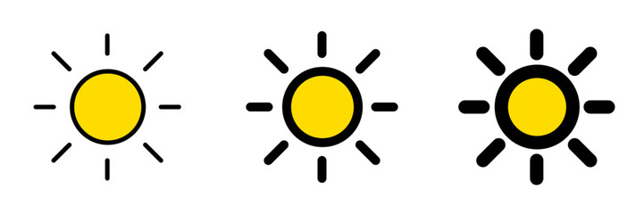 Editable vector sun sunlight icon. Part of a big icon set family. Perfect for web and app interfaces, presentations, infographics, etc
