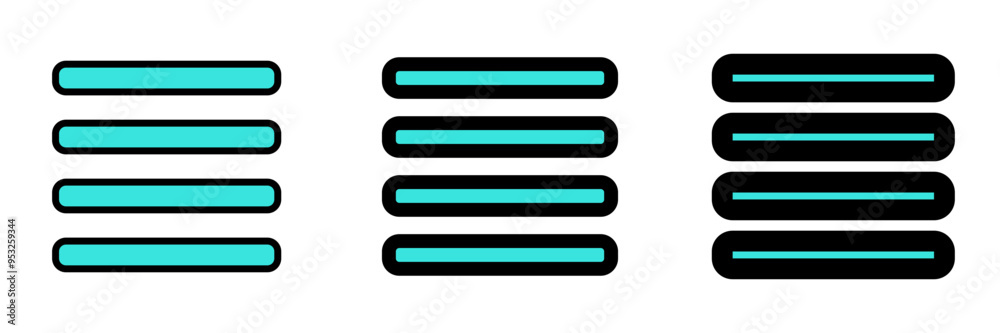 Wall mural editable vector list view icon. part of a big icon set family. perfect for web and app interfaces, p