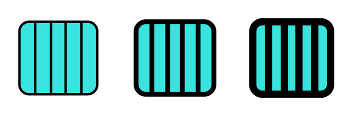 Editable vector column view icon. Part of a big icon set family. Perfect for web and app interfaces, presentations, infographics, etc