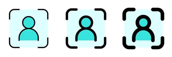 Editable user recognition vector icon. Part of a big icon set family. Perfect for web and app interfaces, presentations, infographics, etc