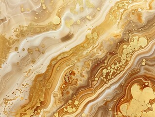 Fototapeta premium A close up view of a marble tile design, featuring gold swirls, black veins and galaxy 