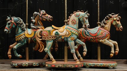 vintage carousel horse wallpaper