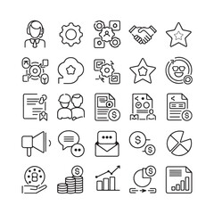 Minimalist Icon Design Collection for Digital Interfaces
