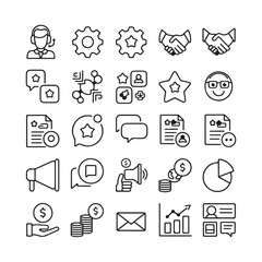 Minimalist Icon Design Collection for Digital Interfaces