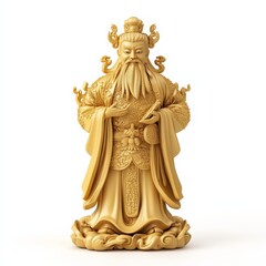Golden Statue of Guan Yu, Chinese God of War.