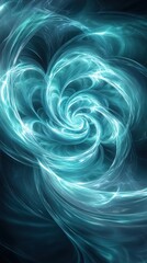 Abstract Teal and Blue Spiral Design.