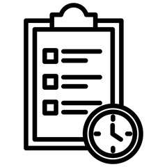 Fototapeta premium Planning icon with line style