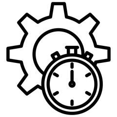 Productivity icon with line style