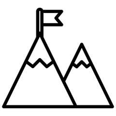 Goal icon with line style